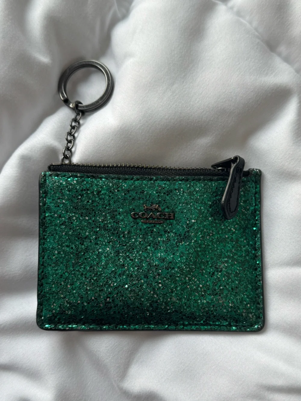 Coach Wizard Of Oz Emerald Glitter Keychain Wallet